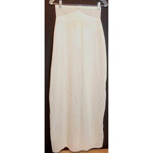 Vintage Slip Strapless Full Length Vtg 14 White Sydney Bush Nylon 1960s 70s